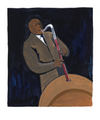 Jazz et Jaja Saxophone by Michel Tolmer 50x60cm Poster